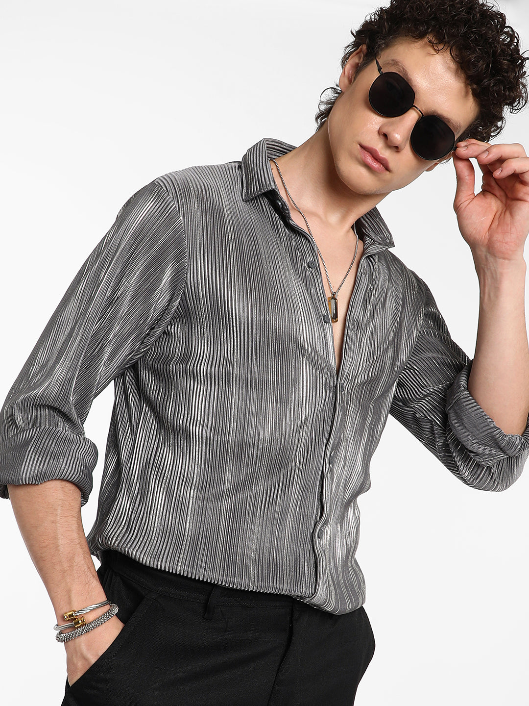 Pleat-Creased Shirt