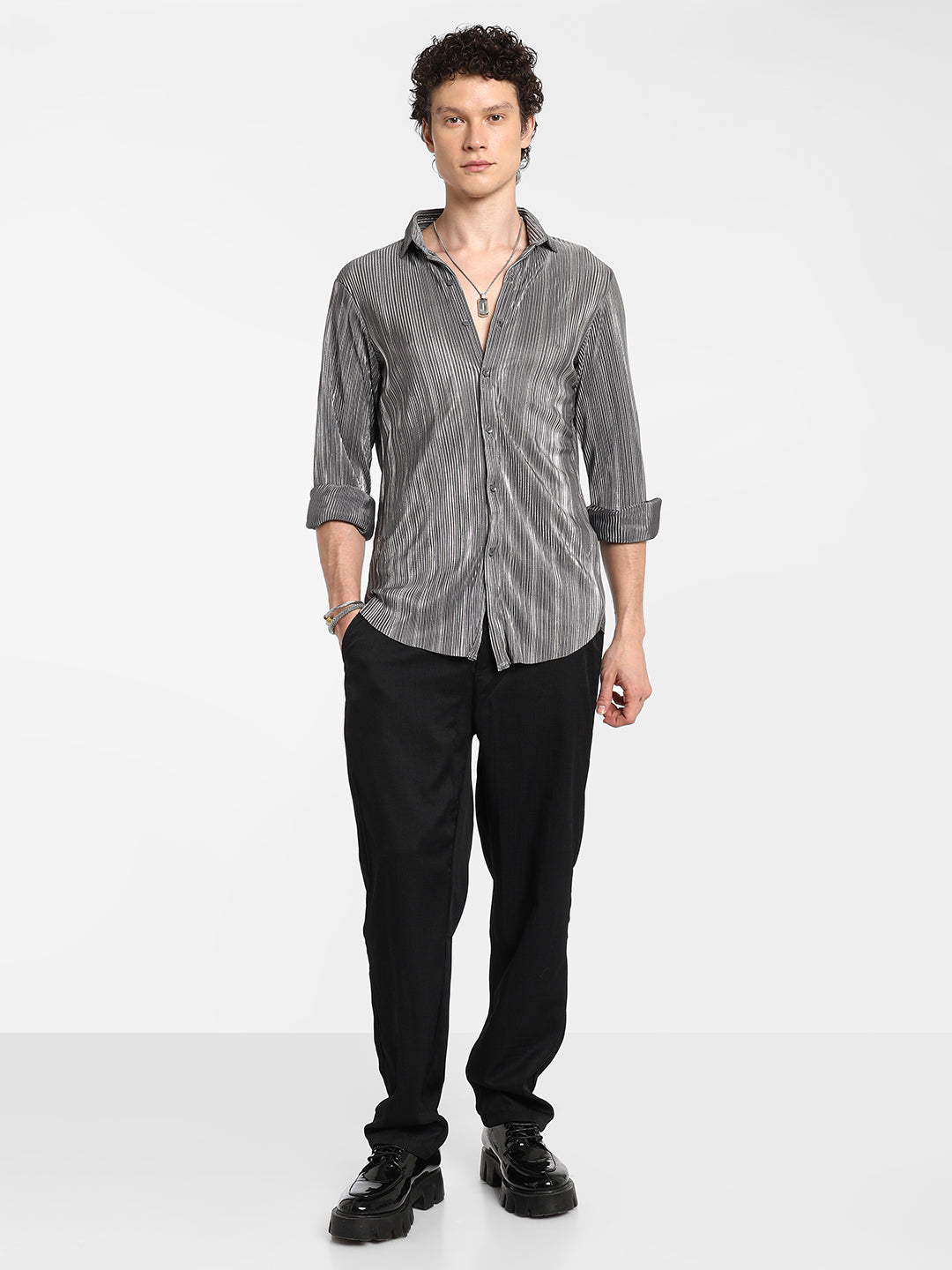 Pleat-Creased Shirt