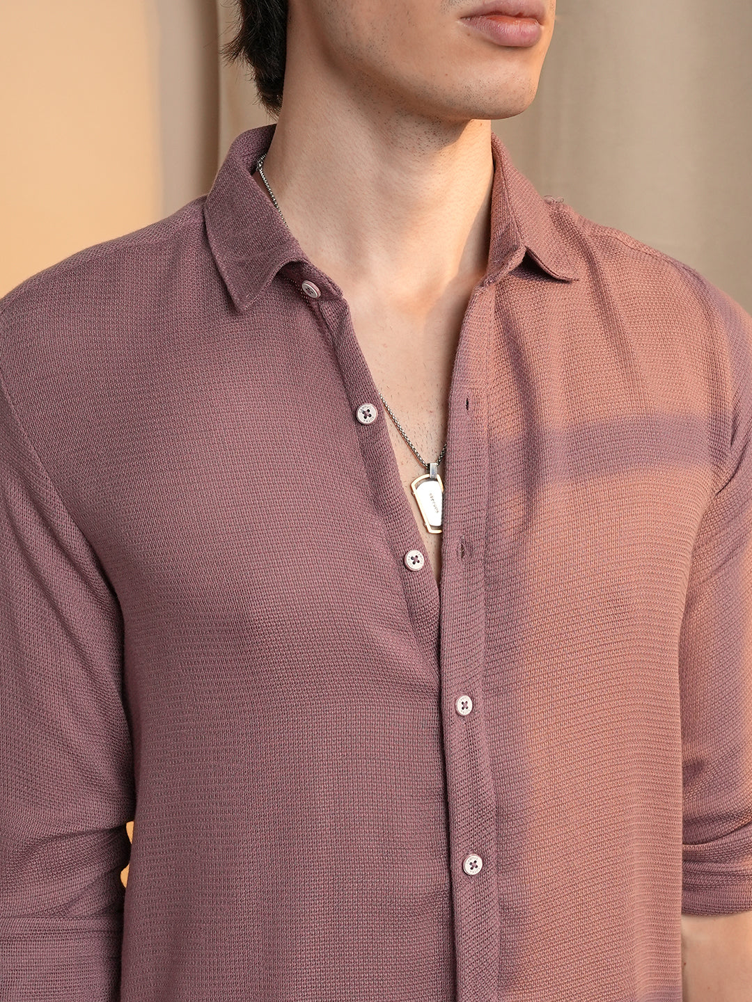 Woven-Textured Shirt