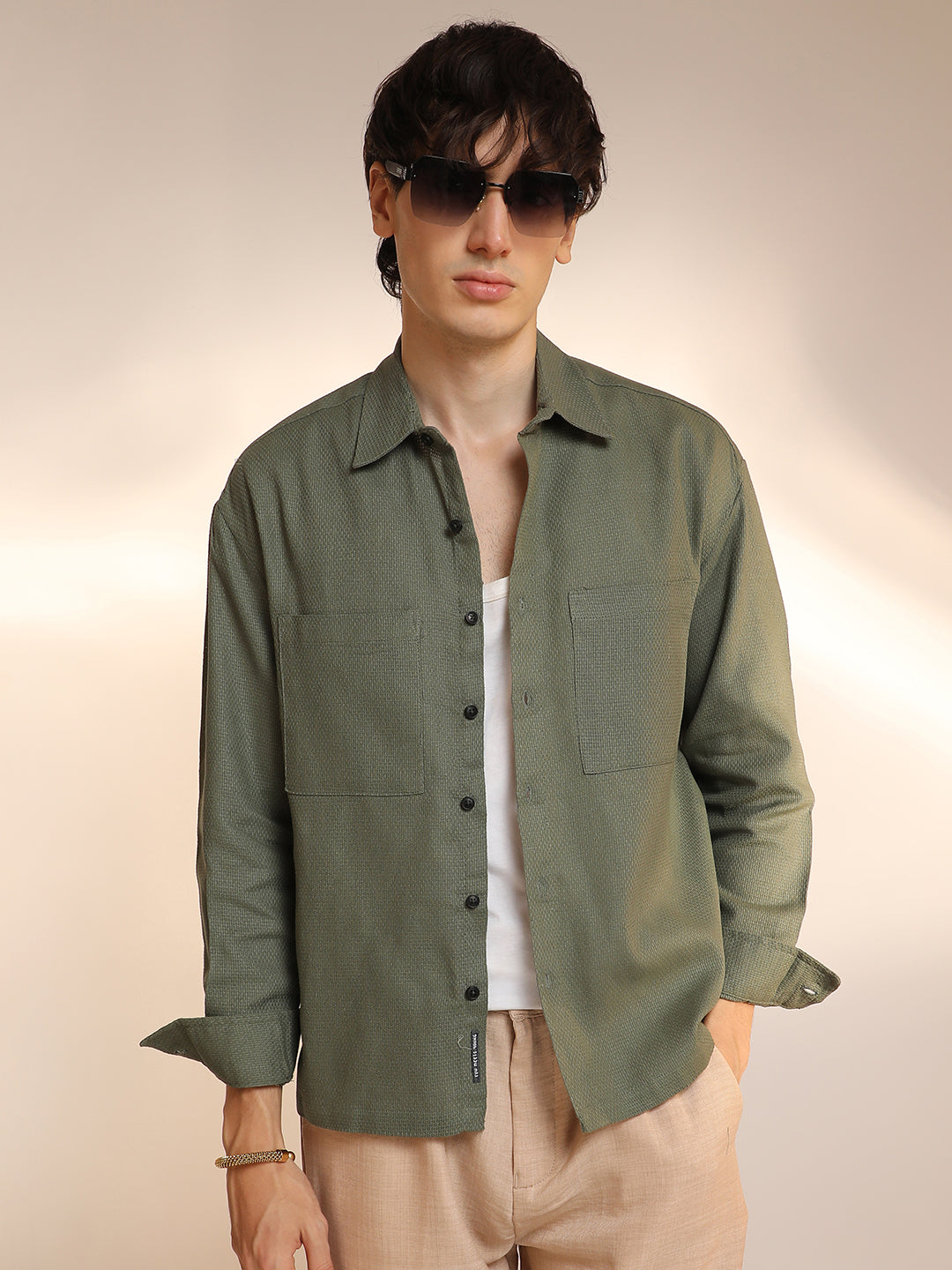 Solid Canvas Utility Shirt