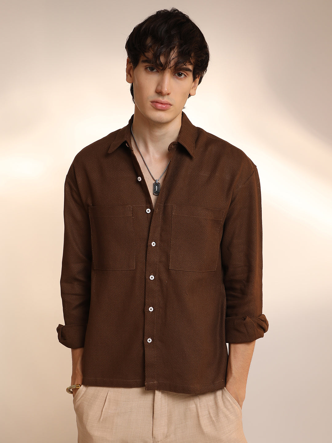 Solid Canvas Utility Shirt