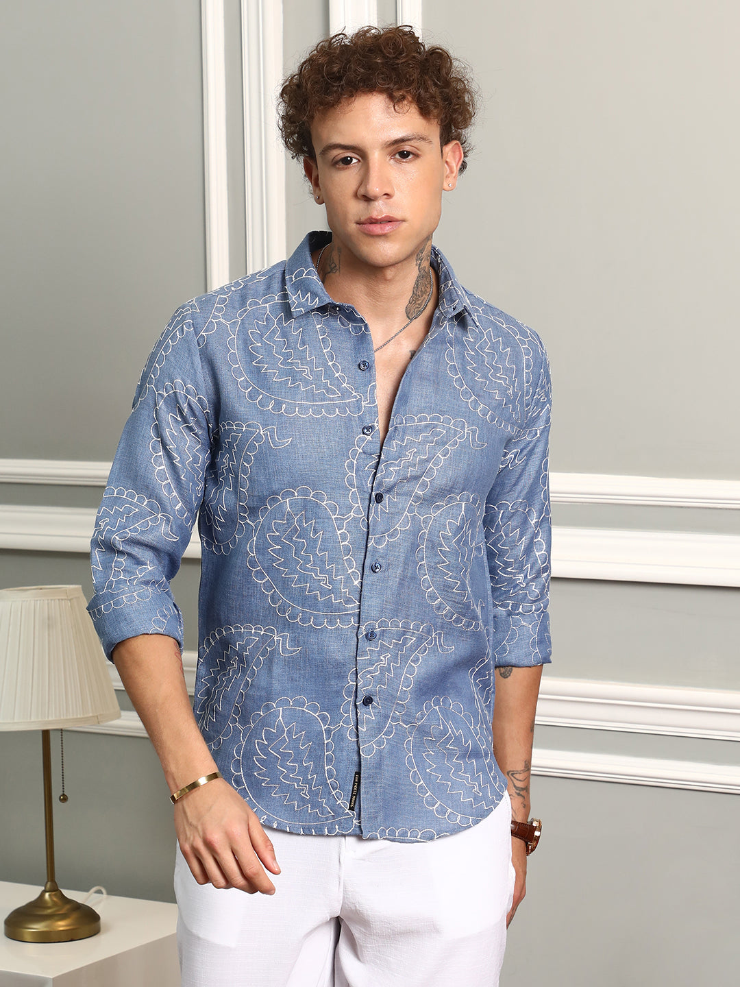 Paisley-Lined Shirt