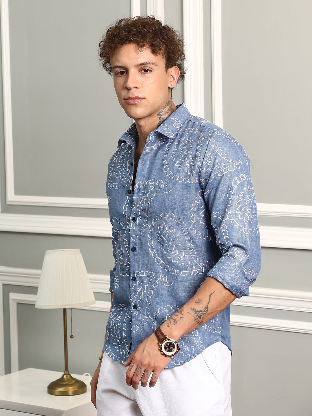 Paisley-Lined Shirt