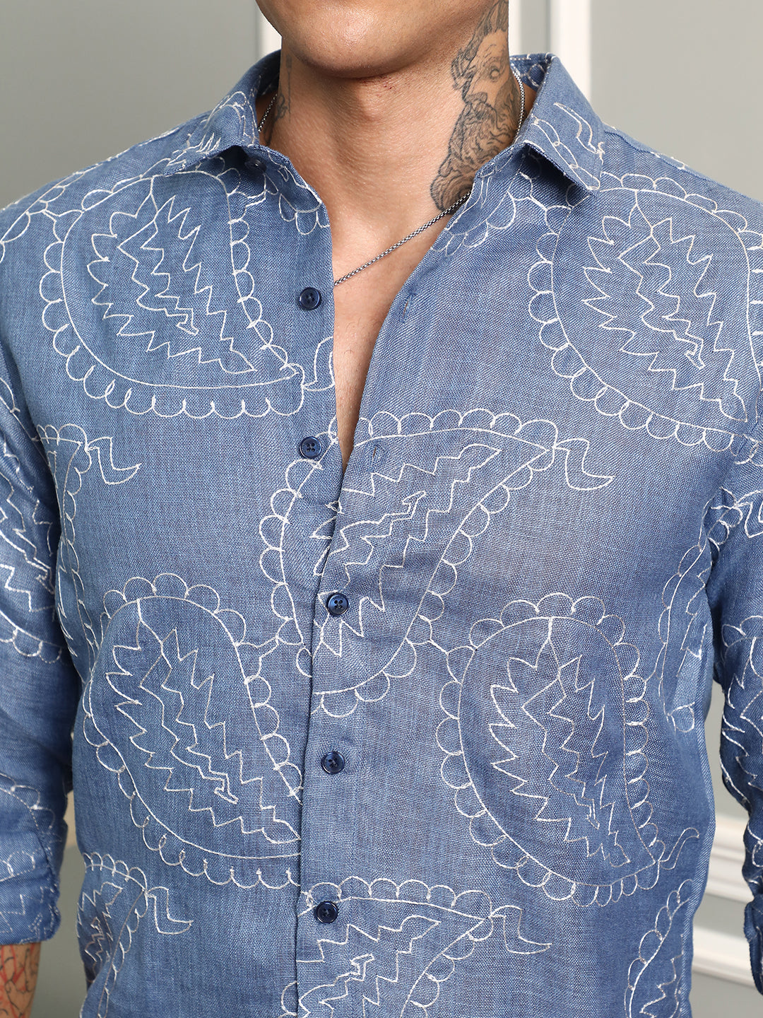 Paisley-Lined Shirt