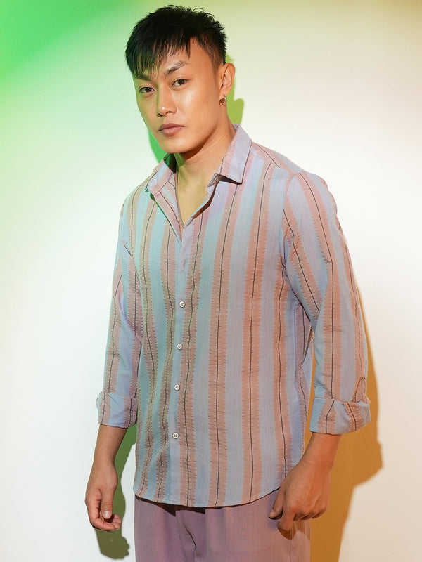 Striped Seersucker Shirt