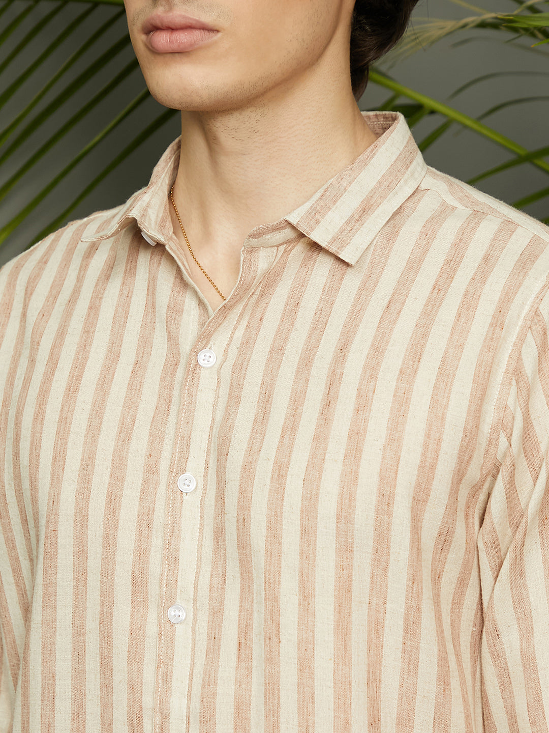 Heathered-Stripe Shirt