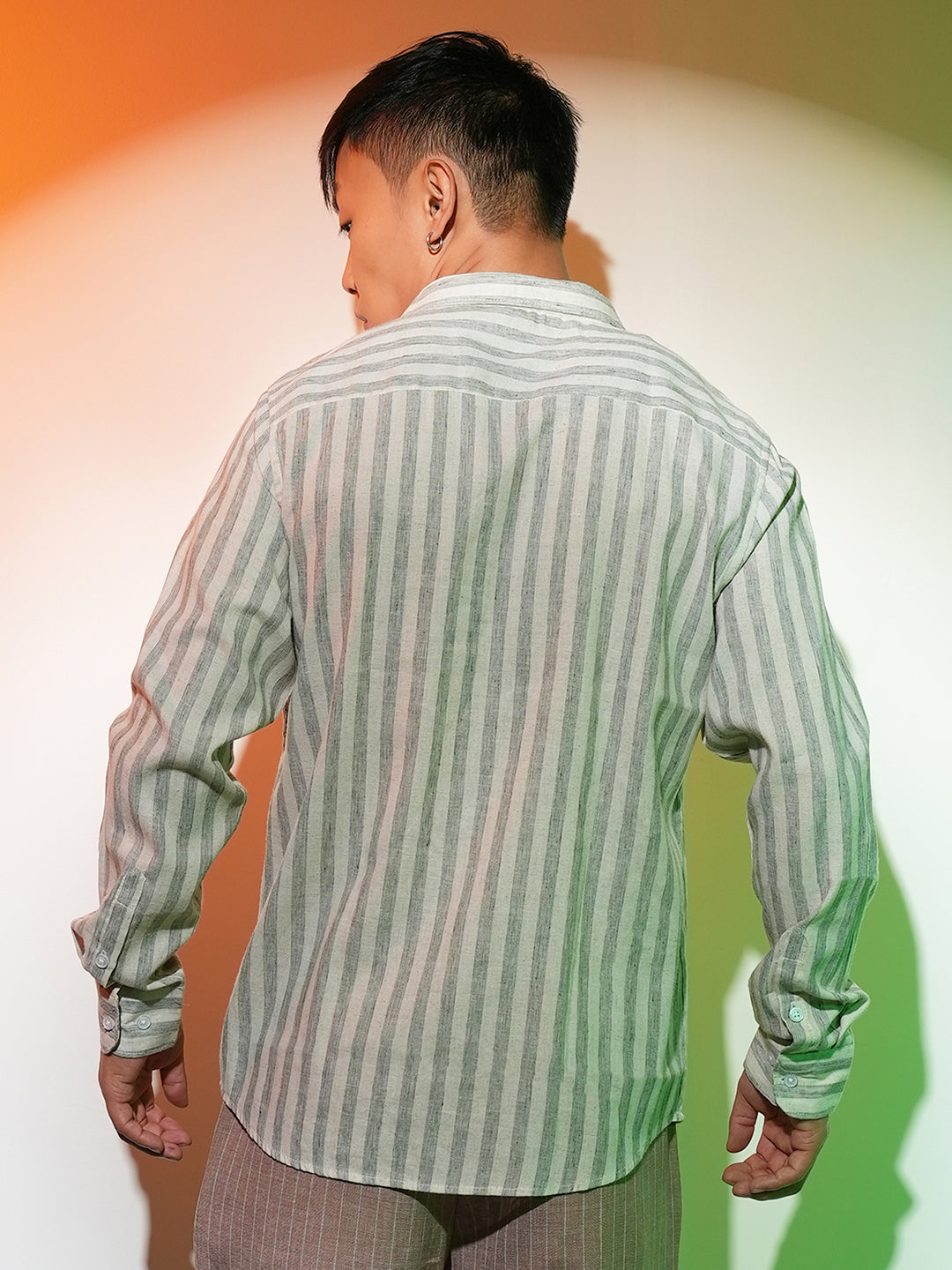 Heathered-Stripe Shirt