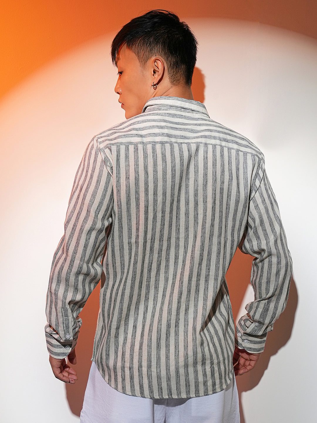 Heathered-Stripe Shirt