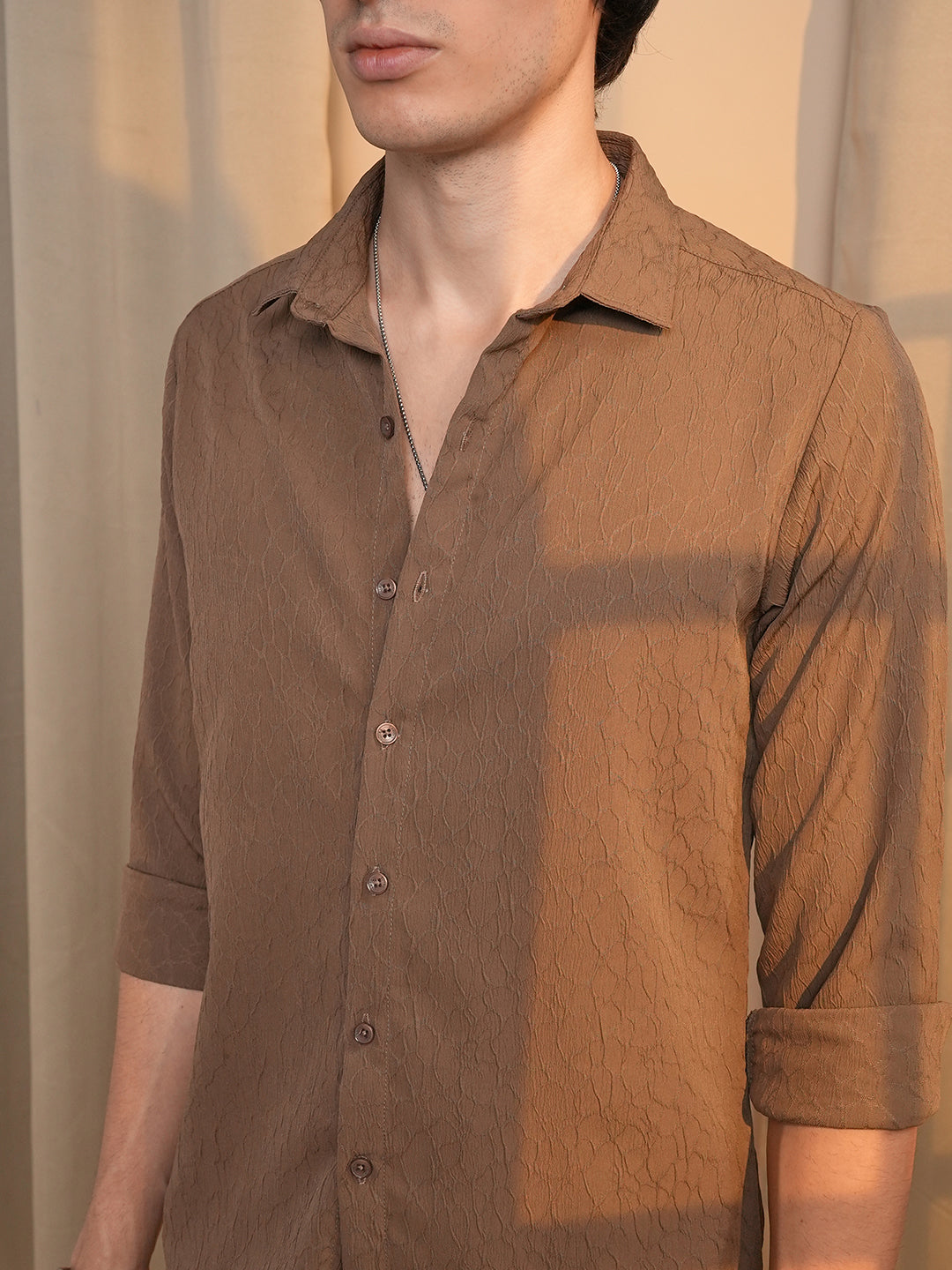 Veined-Textured Shirt