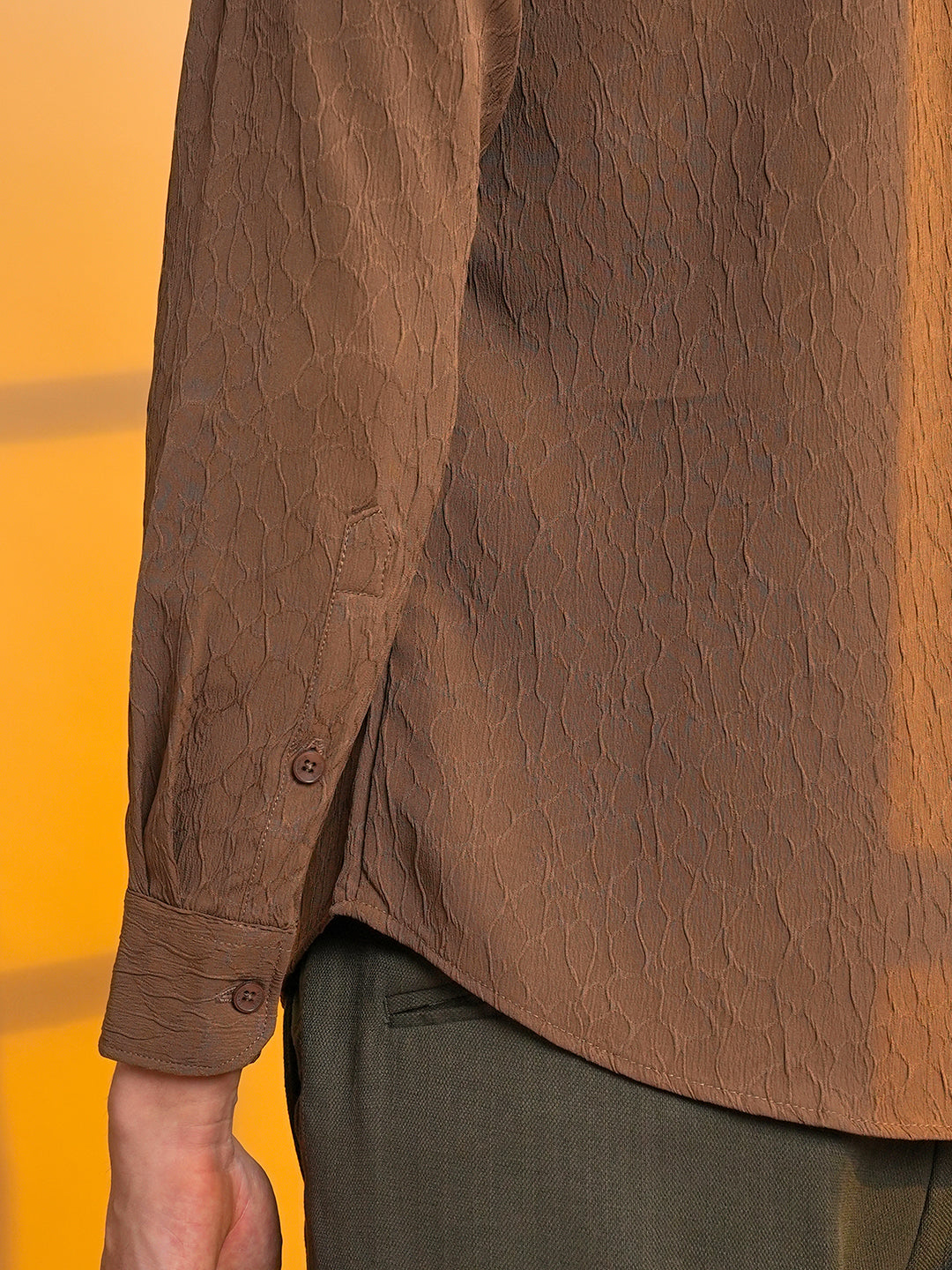 Veined-Textured Shirt