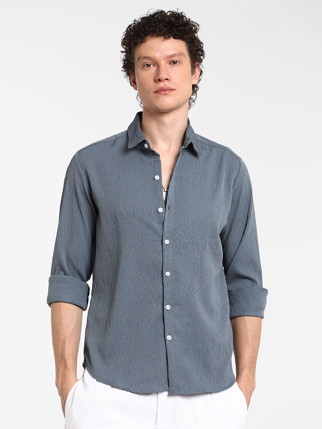 Abstract-Textured Shirt