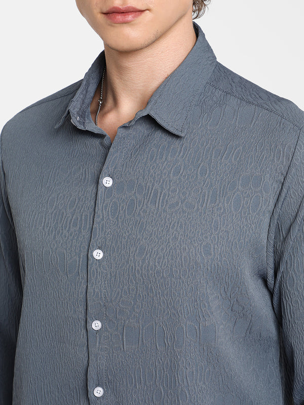 Abstract-Textured Shirt