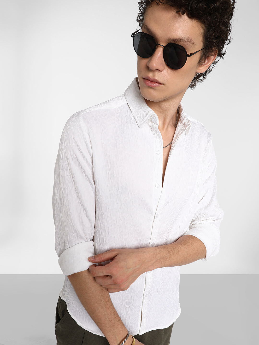 Abstract-Textured Shirt