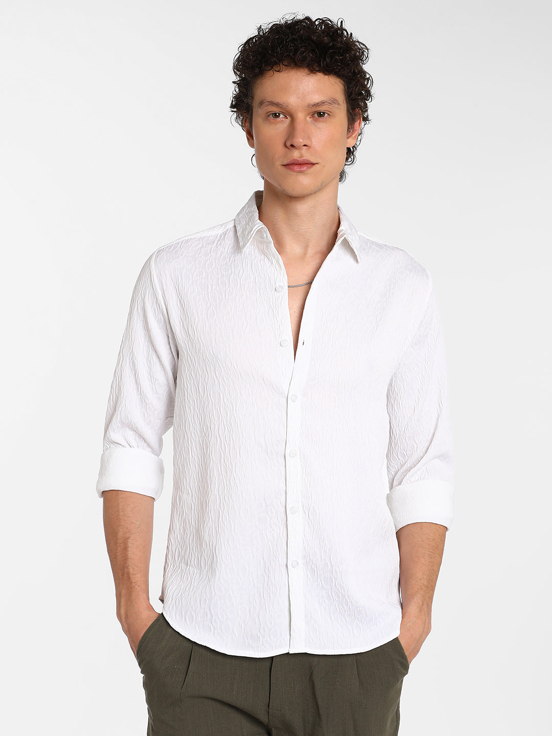 Abstract-Textured Shirt