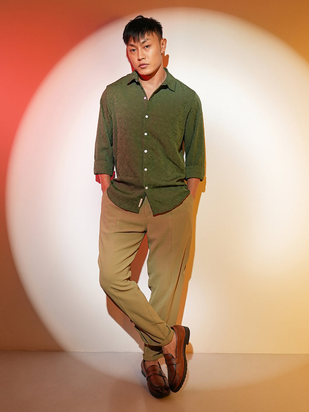 Floral-Textured Shirt