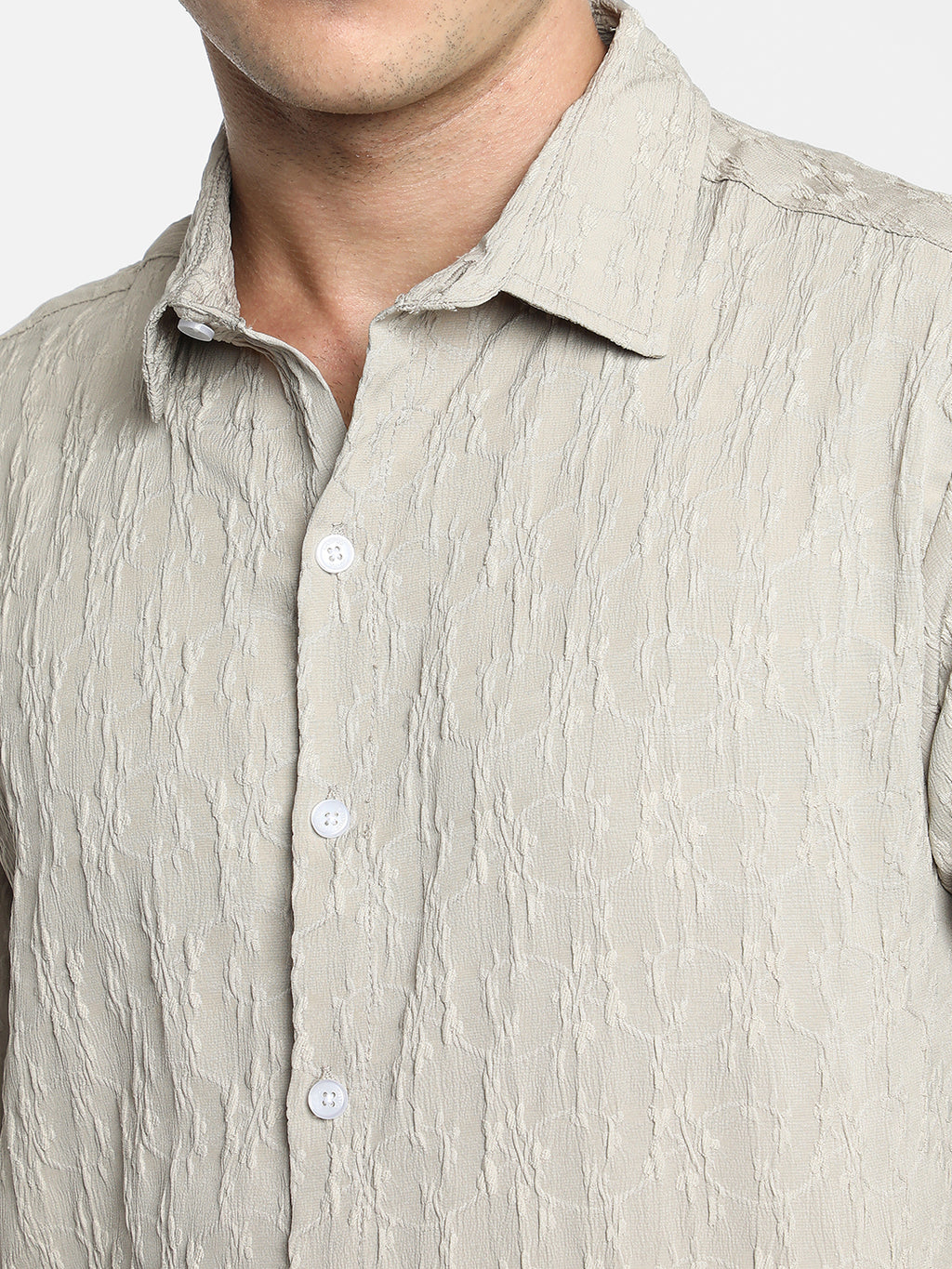 Floral-Textured Shirt