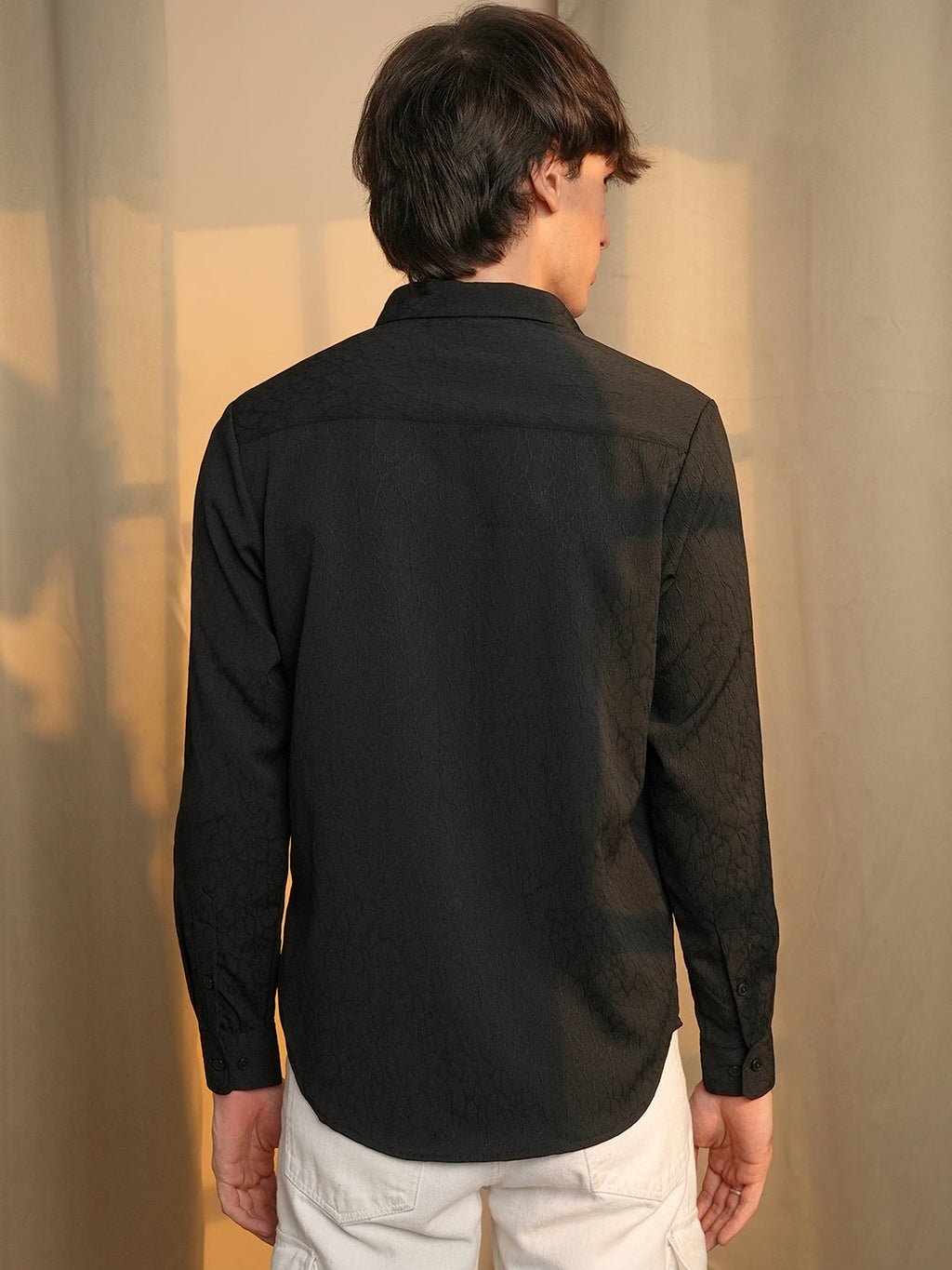 Veined-Textured Shirt