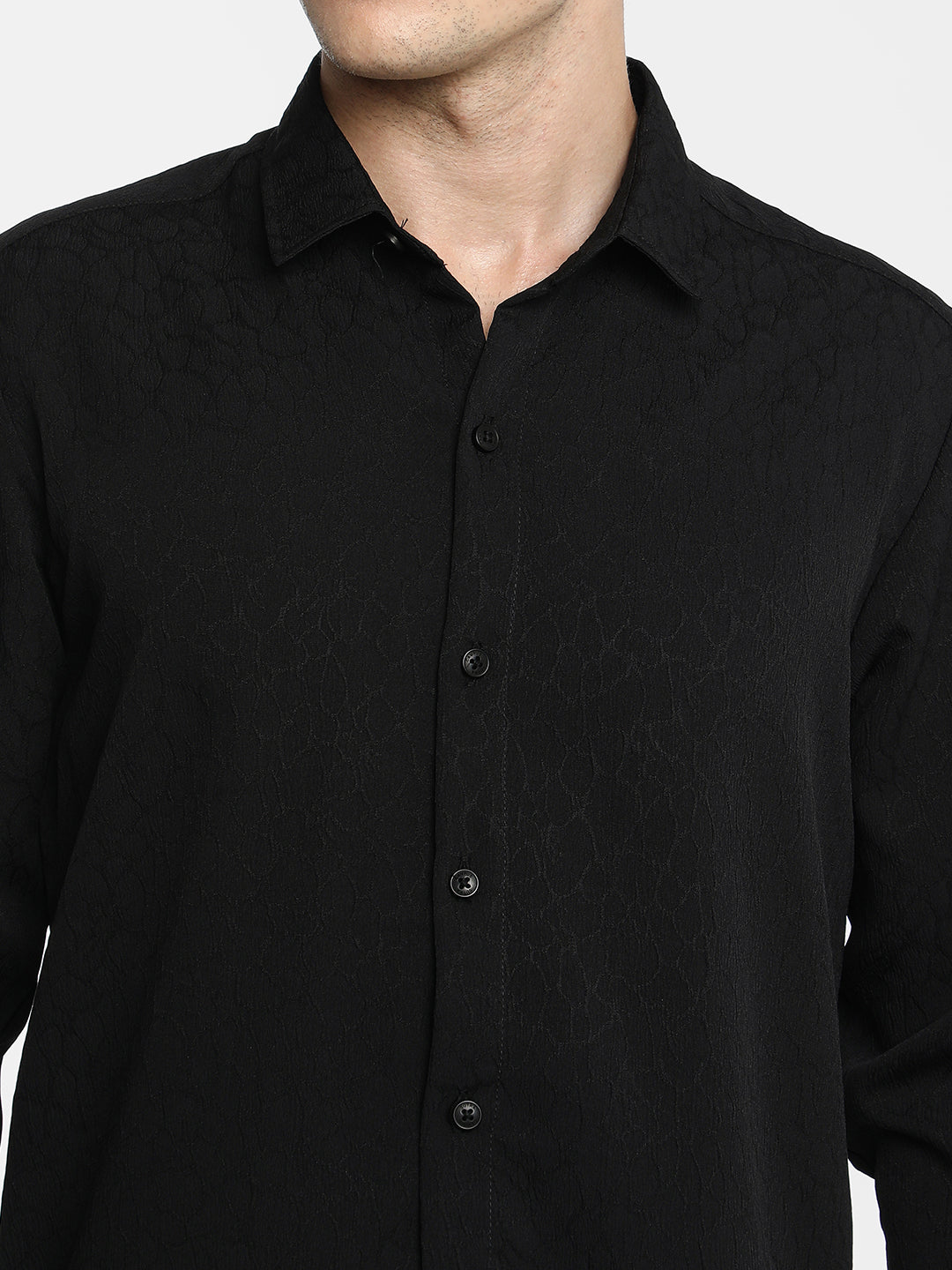 Veined-Textured Shirt