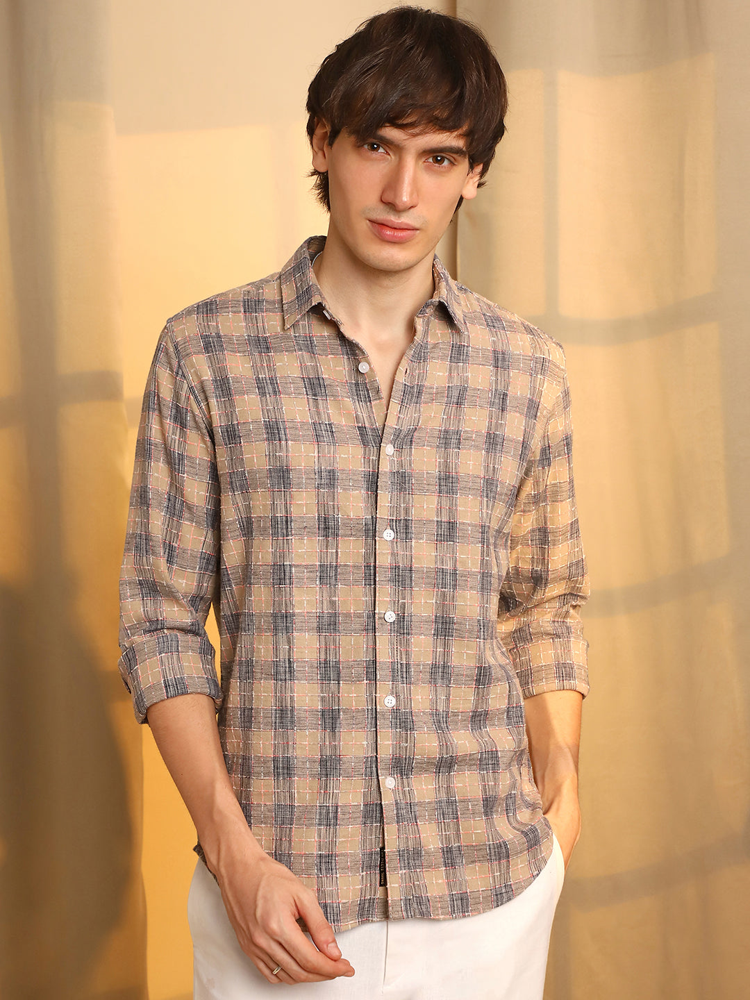 Heathered-Buffalo Check Shirt