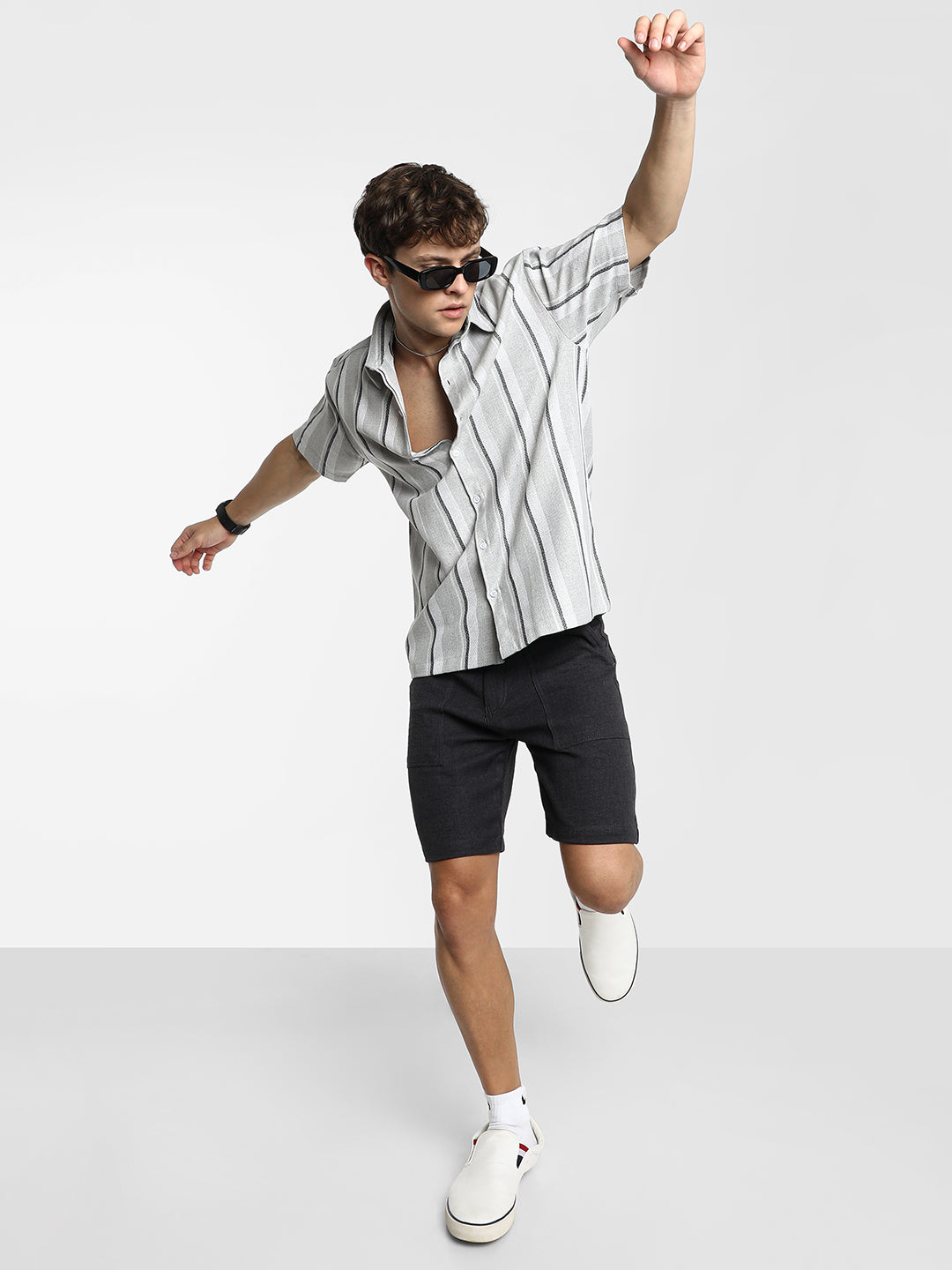 Unbalanced Striped Shirt