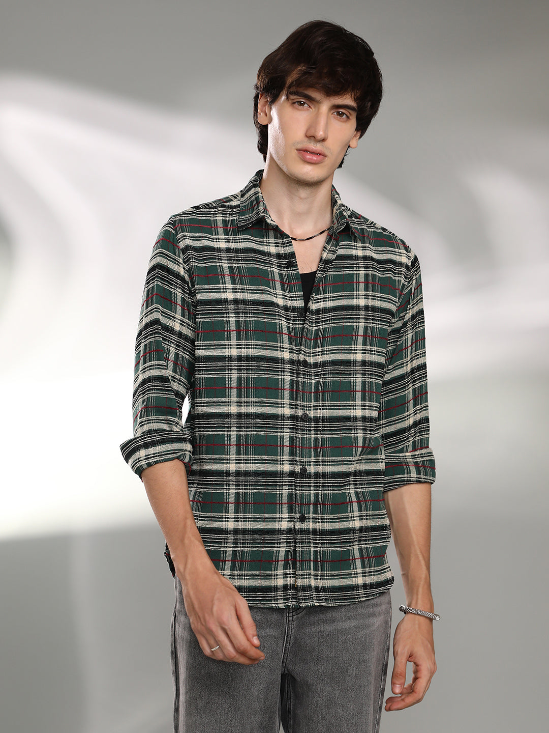 Woven Plaid Shirt