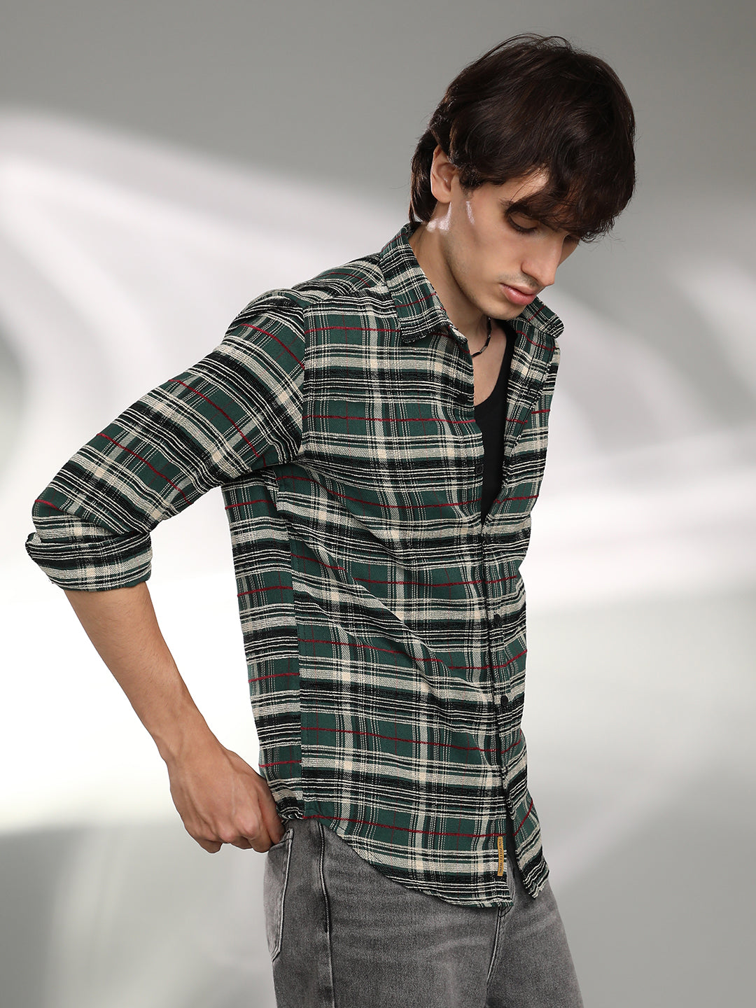 Woven Plaid Shirt