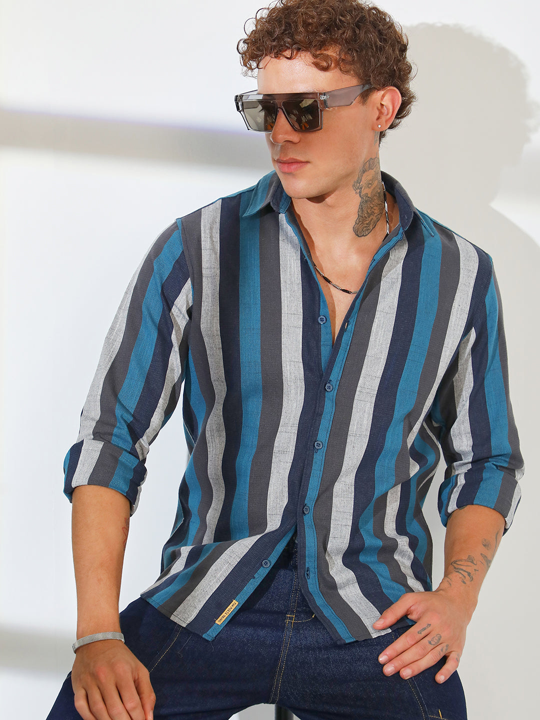 Block-Striped Shirt