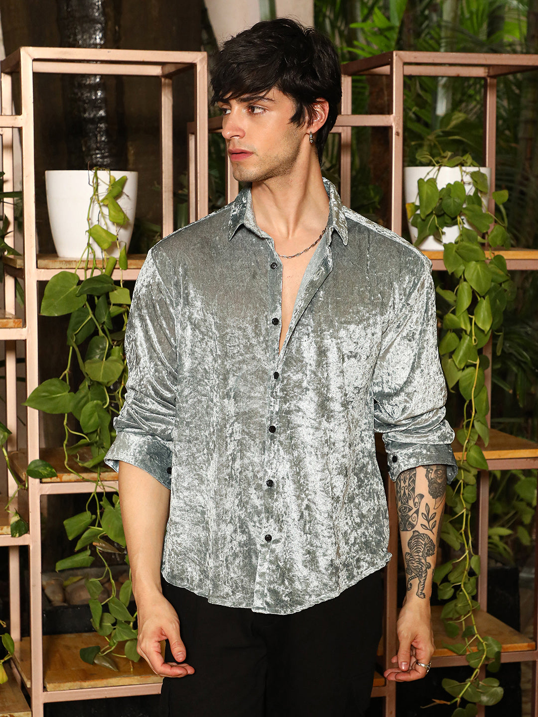 Solid Velvet Shirt