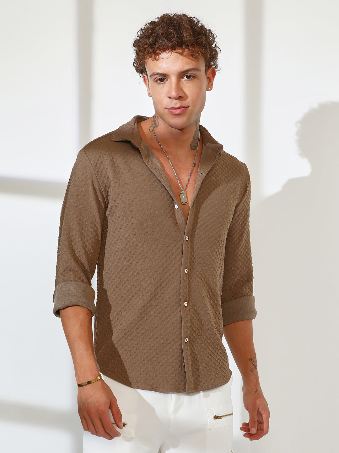 Cubic-Textured Shirt