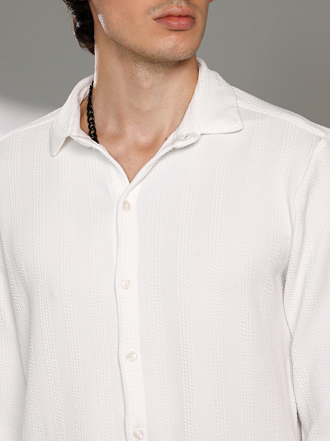 Rope-Textured Shirt