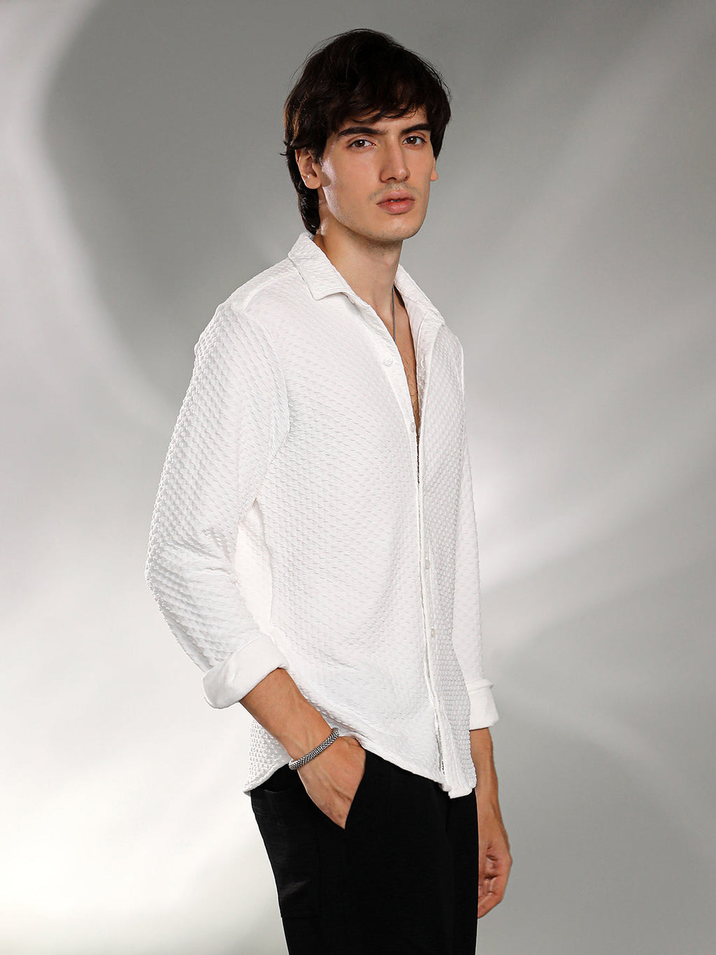 Cubic-Textured Shirt