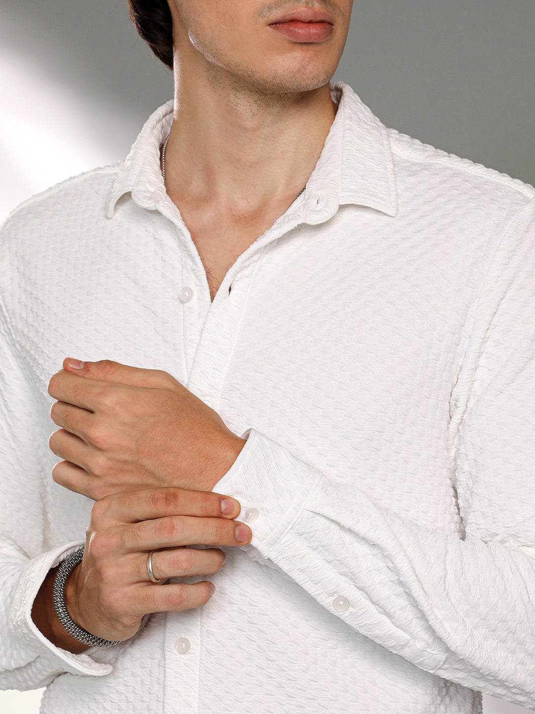 Cubic-Textured Shirt