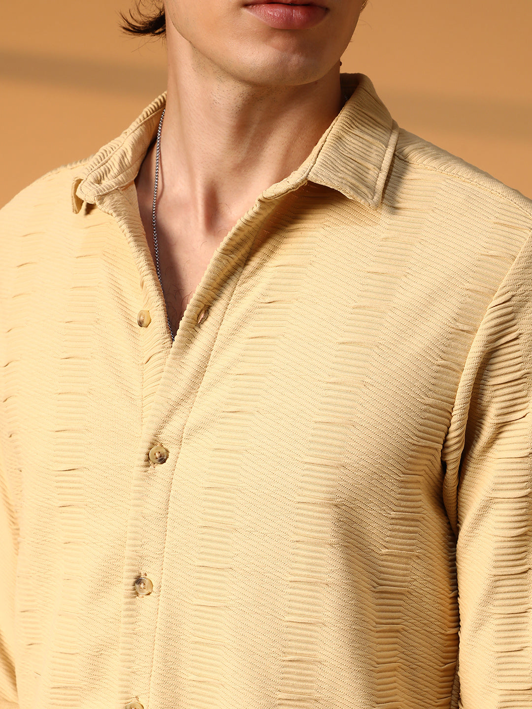 Ruche-Ribbed Shirt