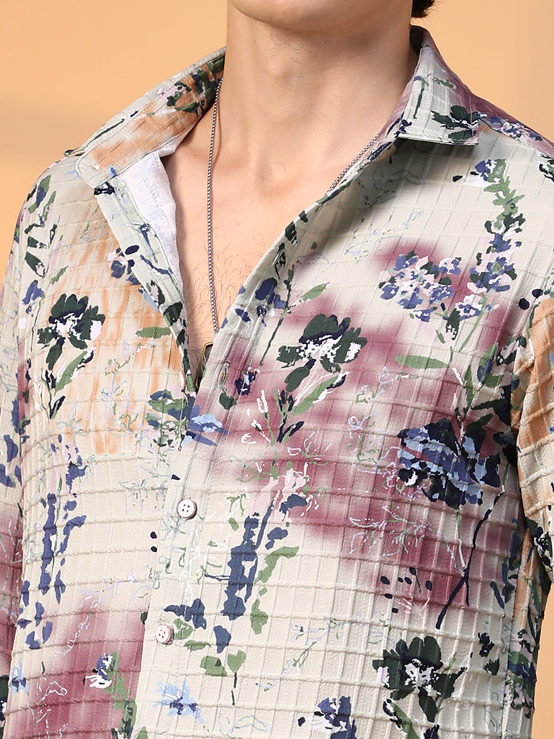 Floral-Waffle Shirt