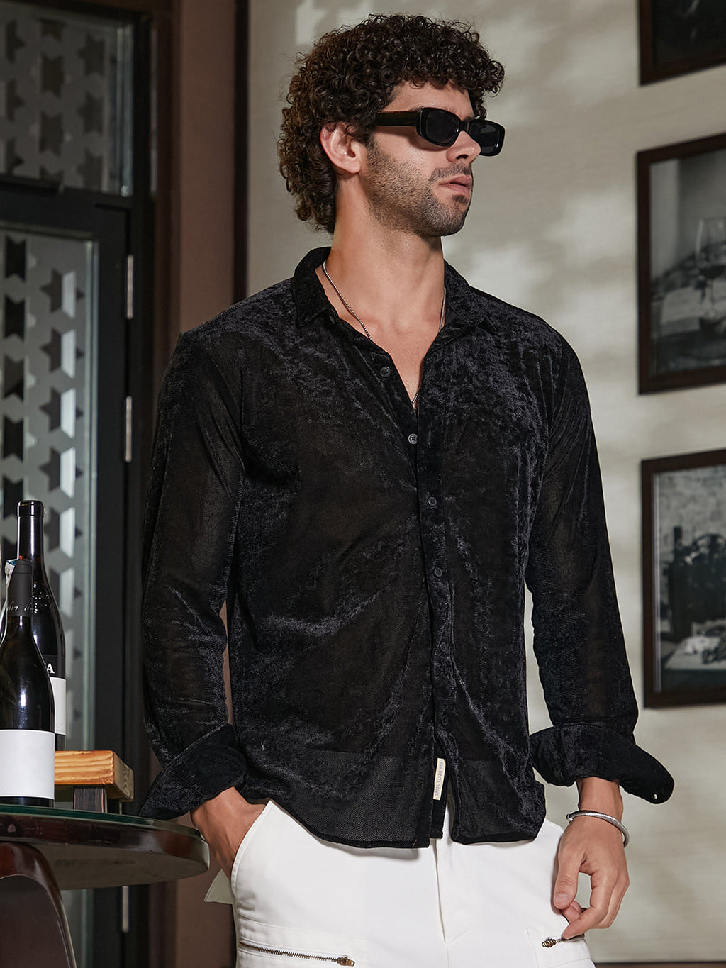 Solid Velvet Shirt