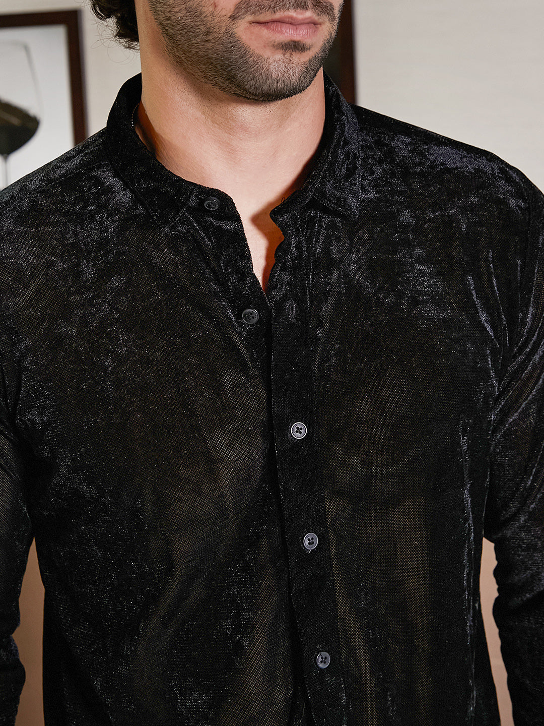 Solid Velvet Shirt