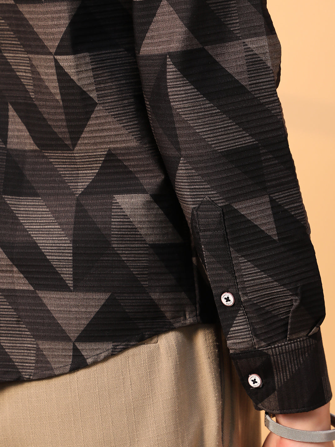 Geometric Seersucker Shirt