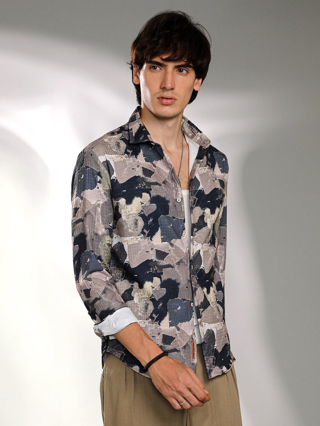 Splotch-Textured Shirt