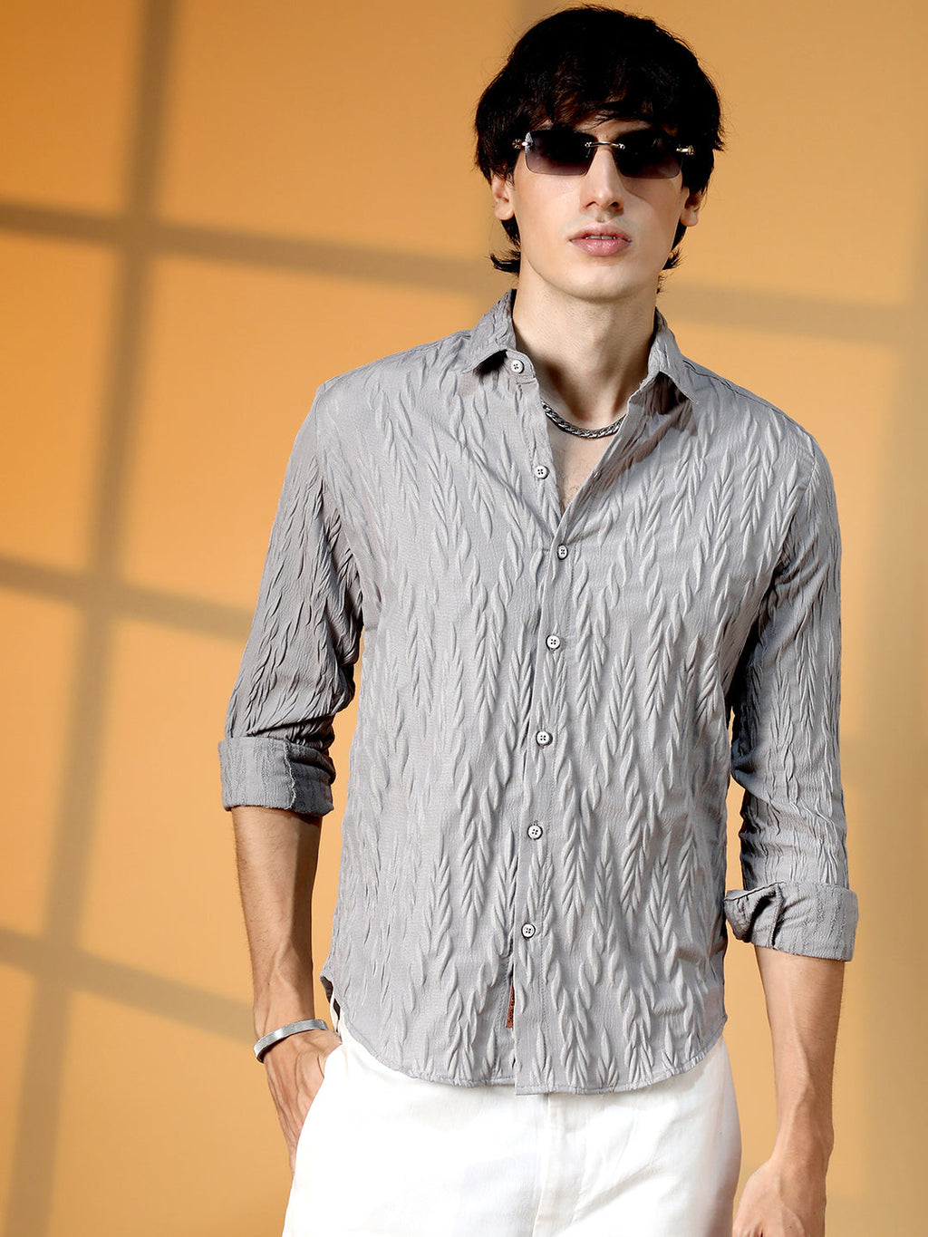 Grain-Textured Shirt