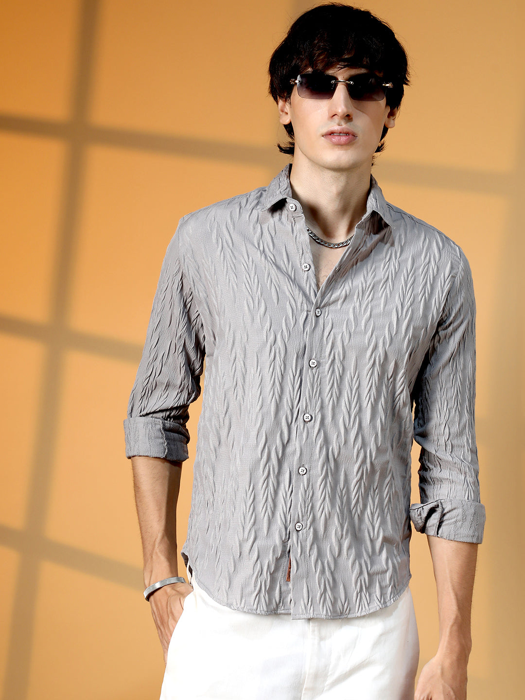 Grain-Textured Shirt