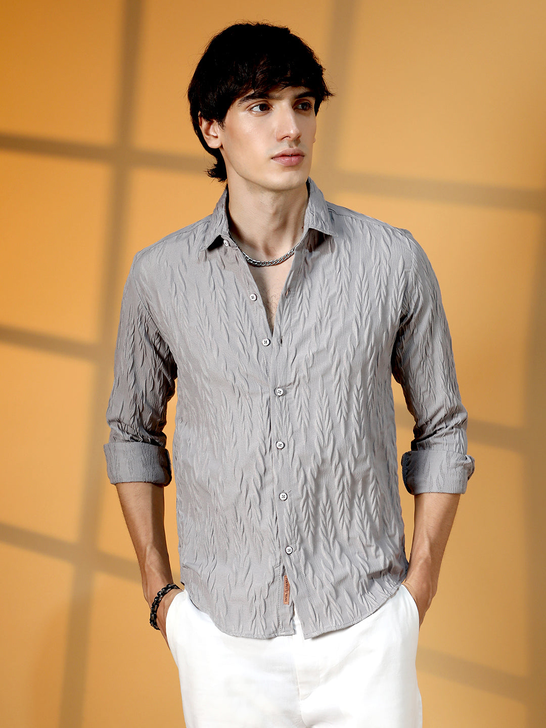 Grain-Textured Shirt