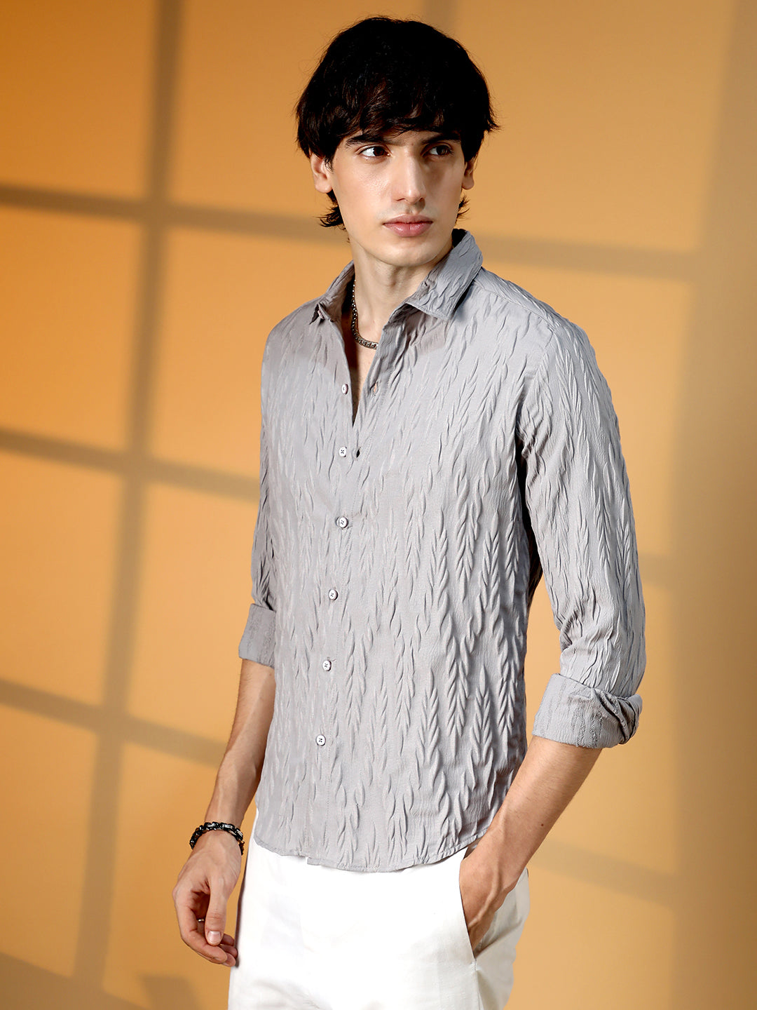 Grain-Textured Shirt