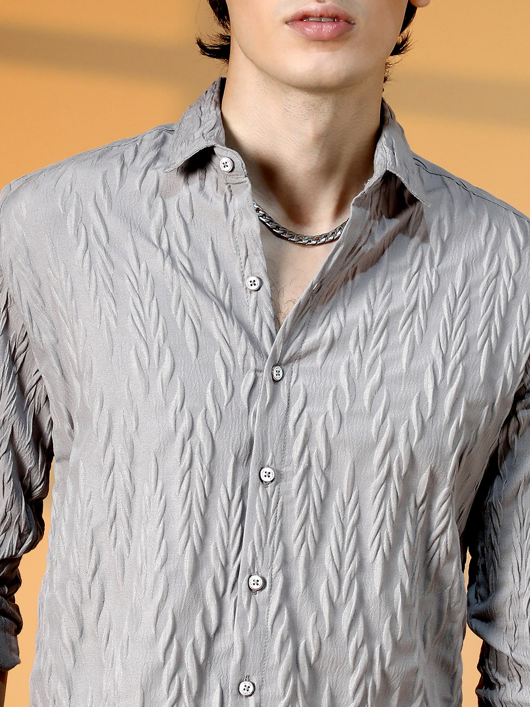 Grain-Textured Shirt