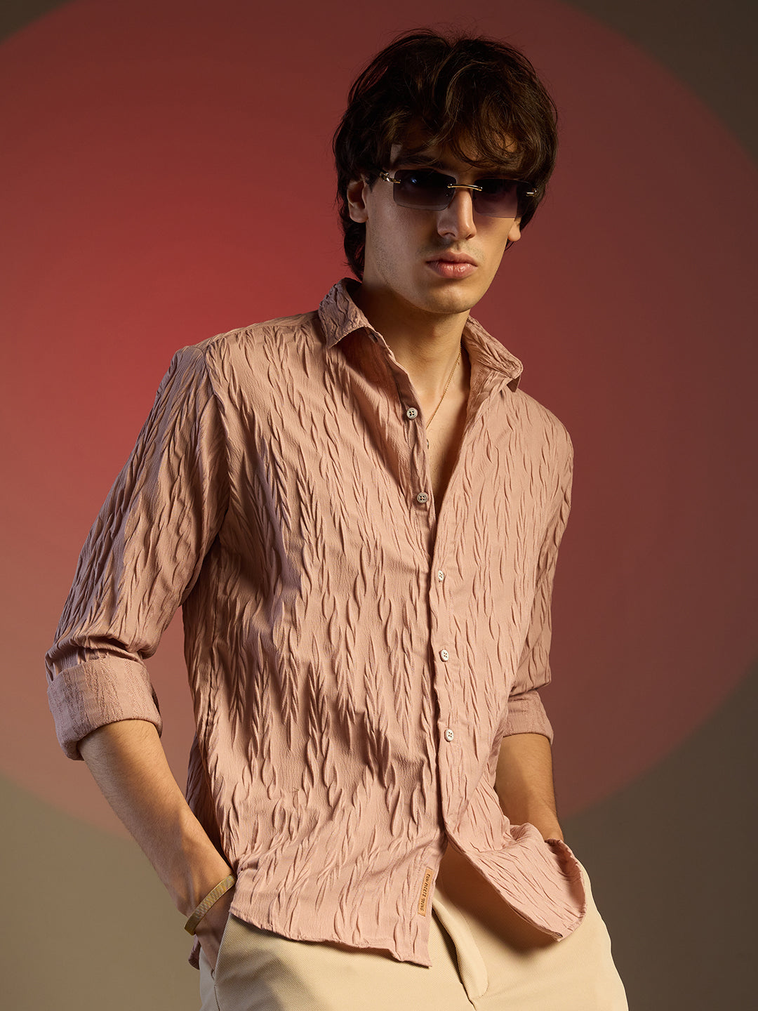 Grain-Textured Shirt