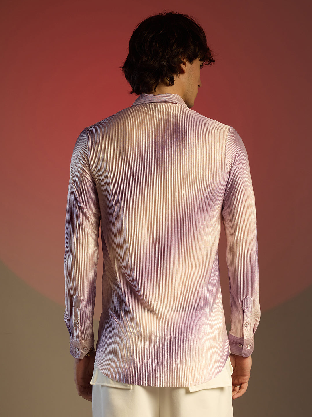 Ombre-Pleated Shirt