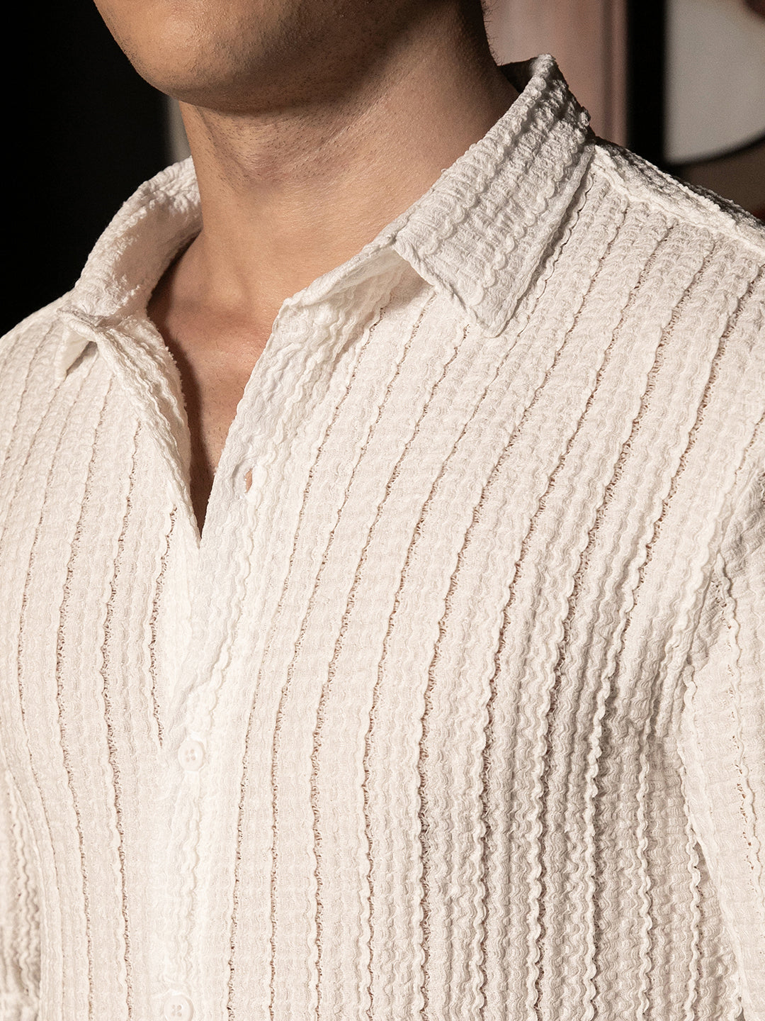 Cloud-Lined Textured Shirt