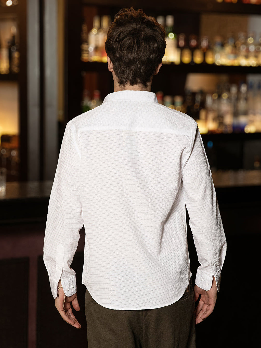 Horizontal Seersucker Shirt