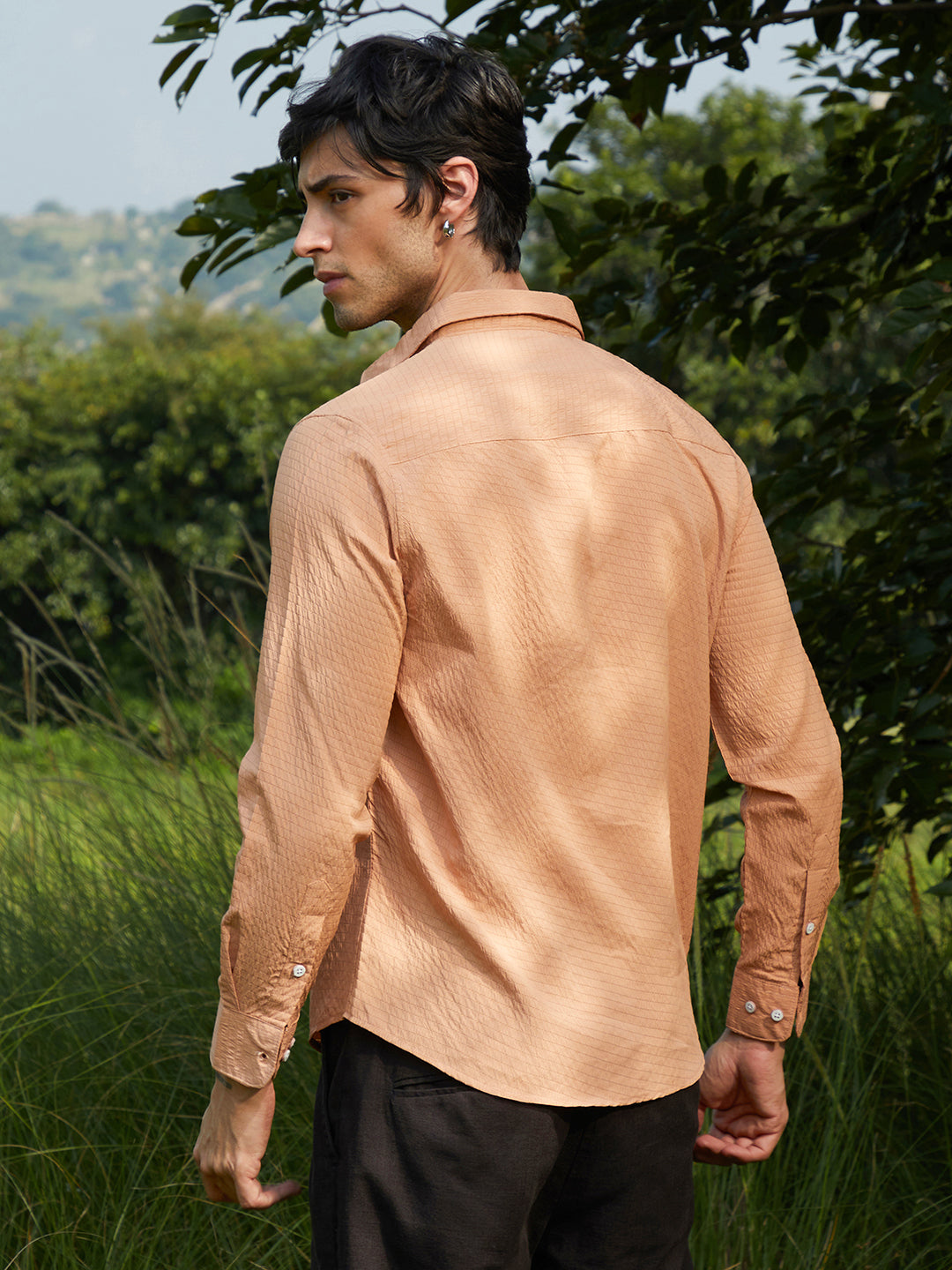 Ruche-Textured Shirt