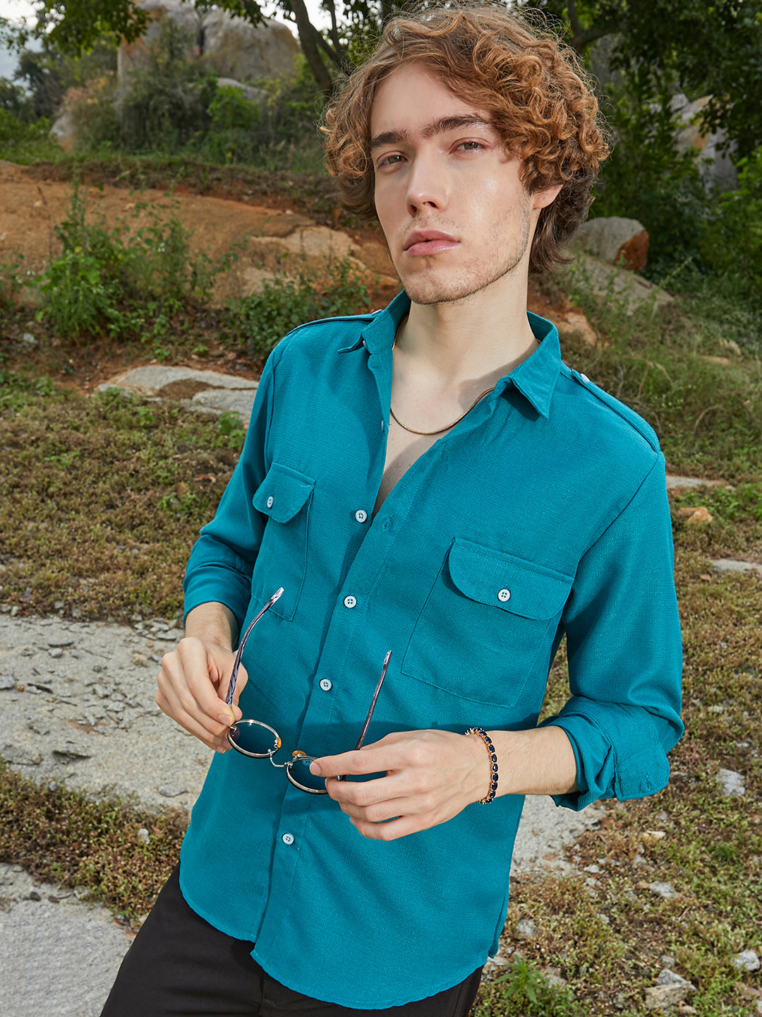 Woven Utility Shirt L