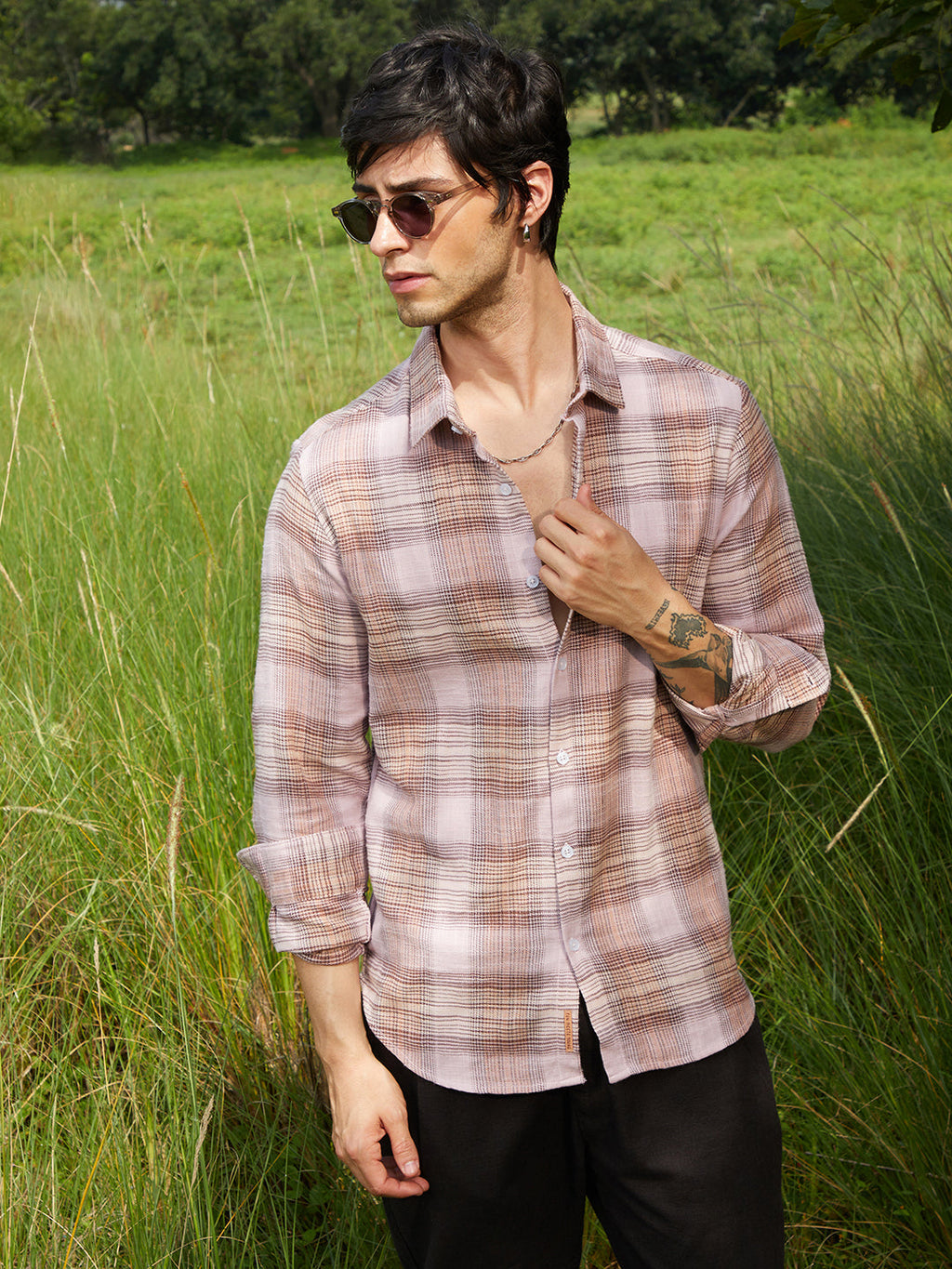 Vignette Buffalo-Check Flannel Shirt